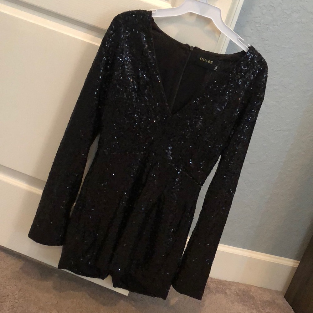 Sequin Black Romper